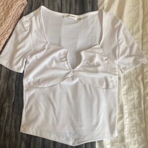White deep v tee BRAND NEW